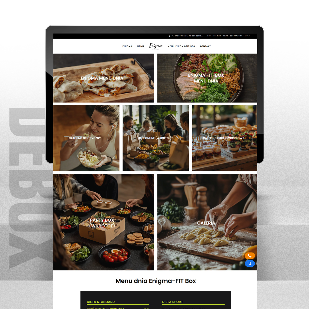 strona www dla cateringu